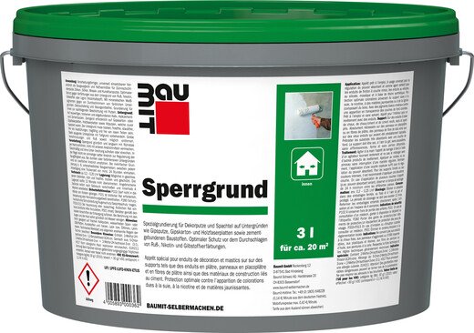 Der Baumit Sperrgrund ist im recyclebaren 3 Liter Eimer erhältlich mit neuer Rezeptur.